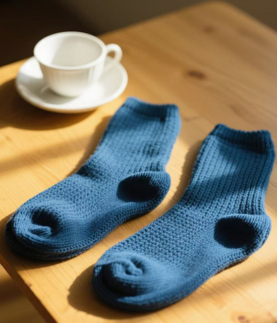 Damessok voor platte sokkenbreimachine